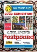 1132486 Wine Country Quilts A4 Poster Postponed